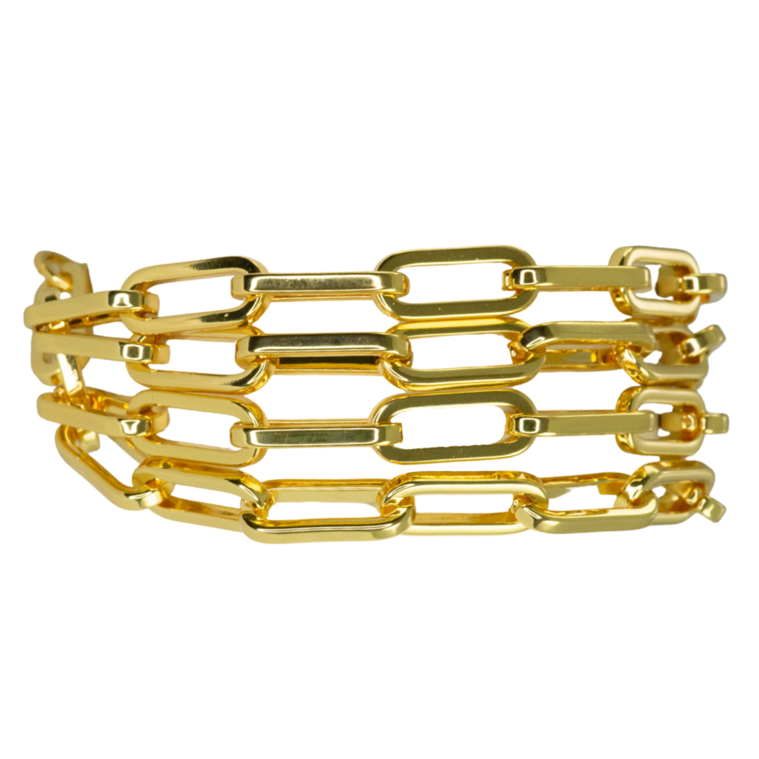 4 strand paperclip bracelet style B-1936-G