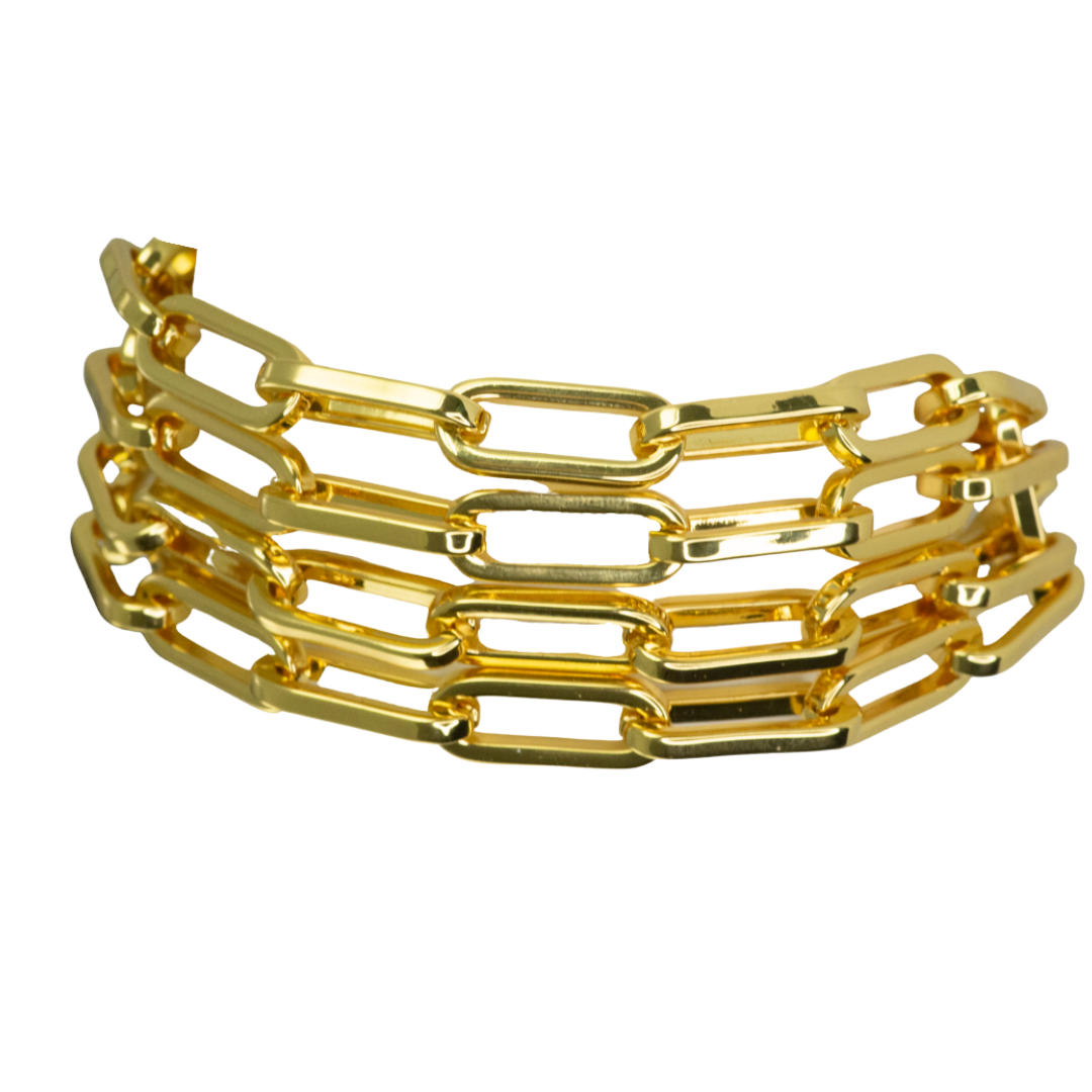 4 strand paperclip bracelet style B-1936-G