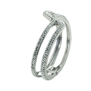 geometric shaped bracelet in silver crystal style b-1940-c-mto