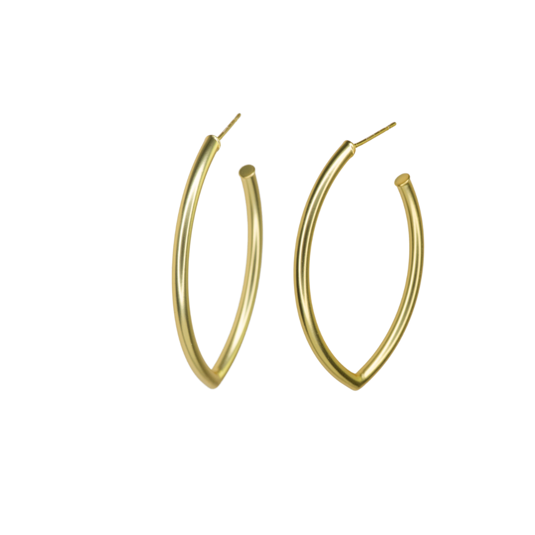 small gold plated hoops earrings style e-3818-g