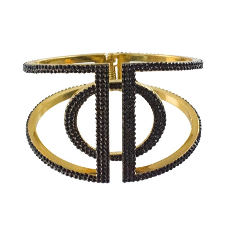 LOGO BRACELET - CLÁUDIA LOBÃO -b-1900-black - Bracelets