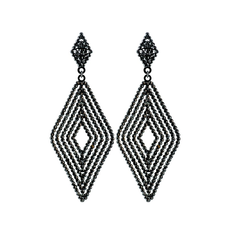 SPIRITED EARRINGS - CLÁUDIA LOBÃO -E-1973-black - Earrings
