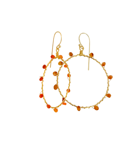Ember hoop earrings