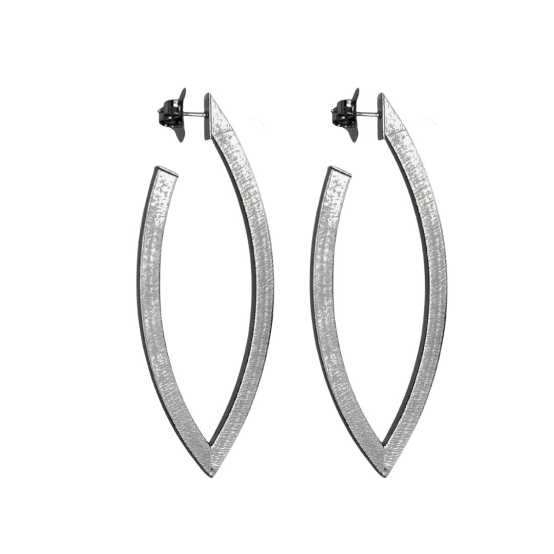 LONG FLAT TEAR DROP EARRINGS