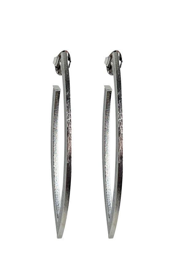 LONG FLAT TEAR DROP EARRINGS