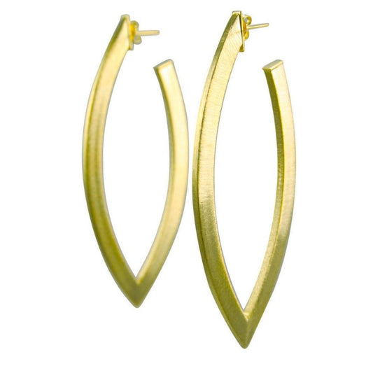 LONG FLAT TEAR DROP EARRINGS