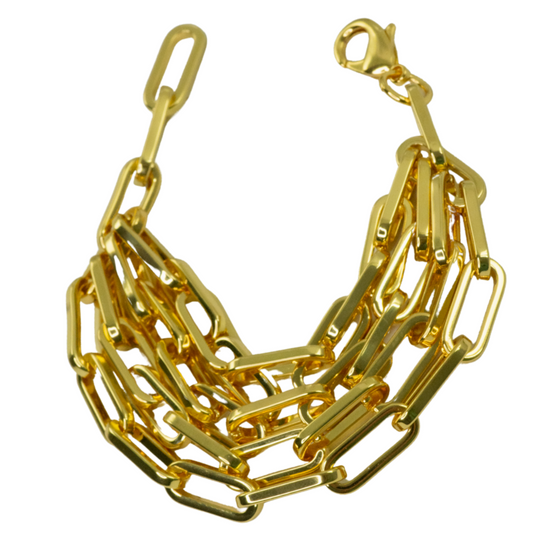 4 strand paperclip bracelet style B-1936-G