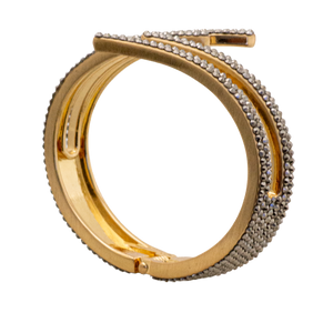 MODERN GEOMETRIC SHAPED  hematite crystal hinged bracelet style b-1940