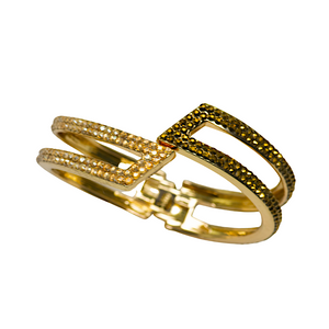 geometric shaped bracelet in golden crystal style b-1940-c-mto