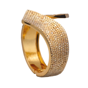 wide band crystal bracelet style b-1942-golden crystals