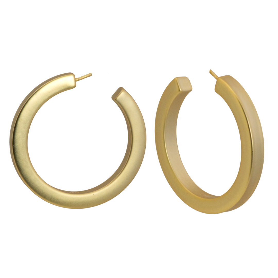 STYLE E-3775-G PAIS TROPICAL HOOP EDGED EARRINGS