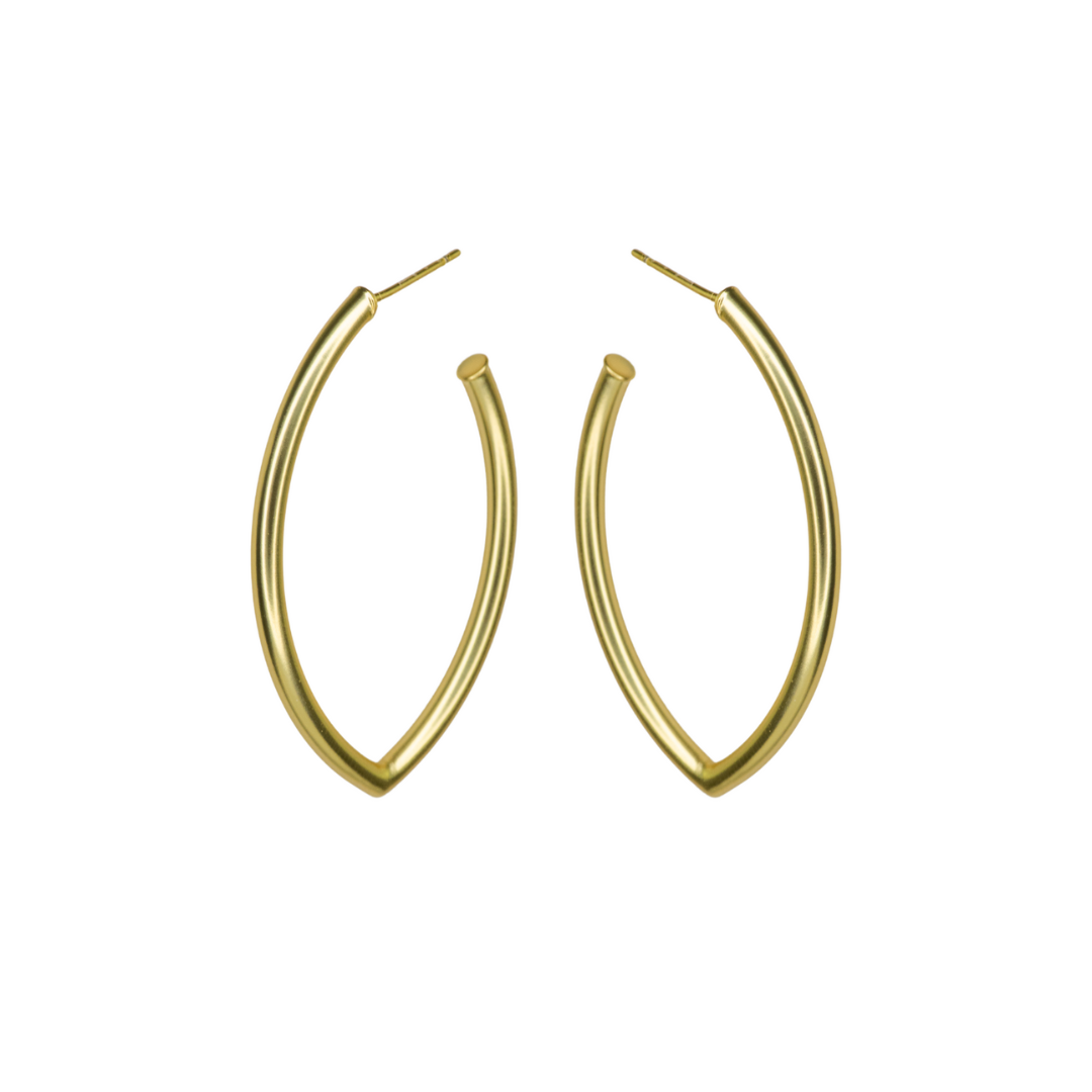 small gold plated hoops earrings style e-3818-g