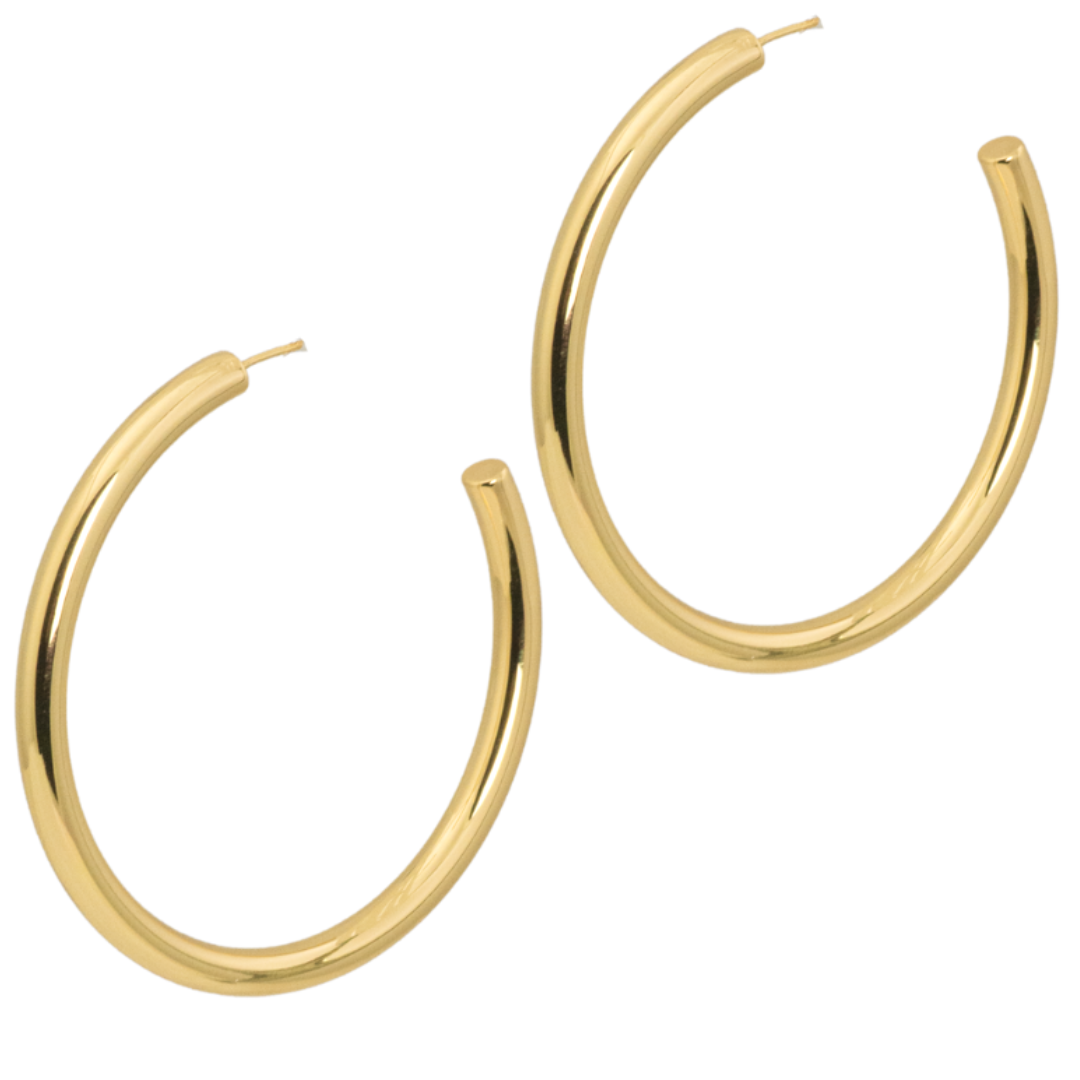 style e-3830 golden hoop earring