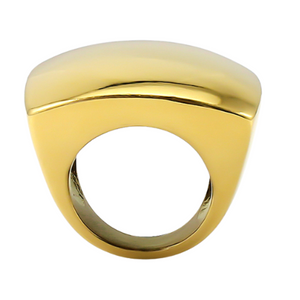 style r-1751-g mirrored polished gold plated square ring