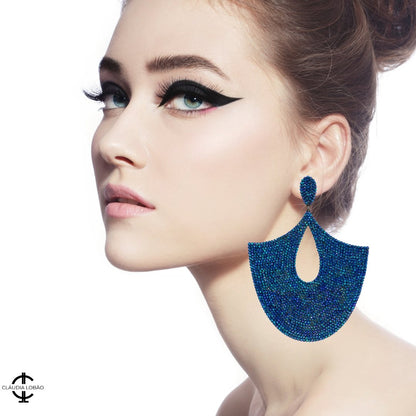 BREATHE EARRINGS (Blue) - CLÁUDIA LOBÃO -E-3607-C - Blue -