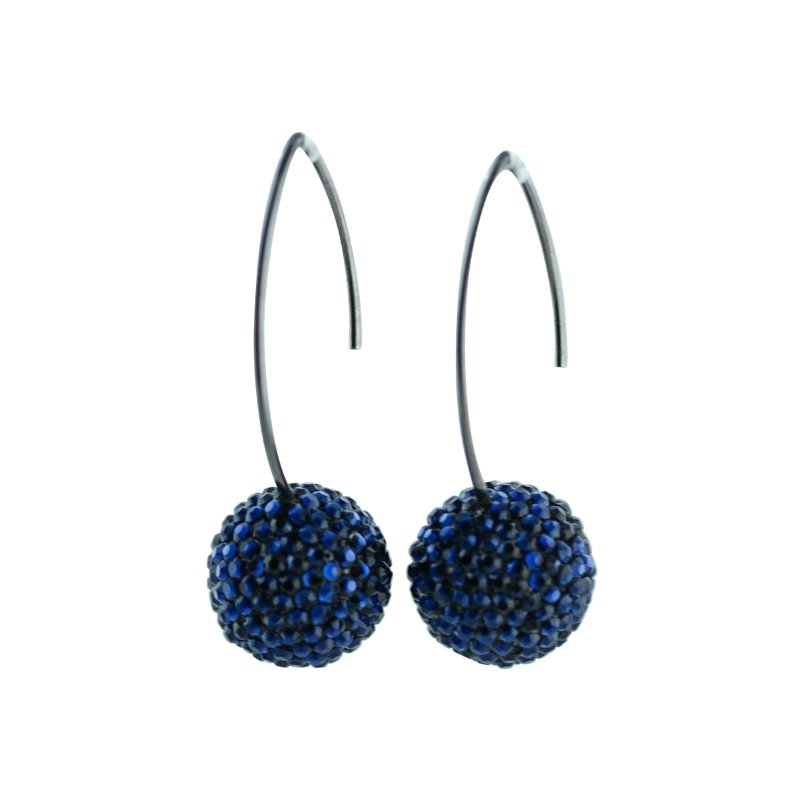 CRYSTAL DROPS EARRINGS (Blue) - CLÁUDIA LOBÃO -E-1971-BLU -