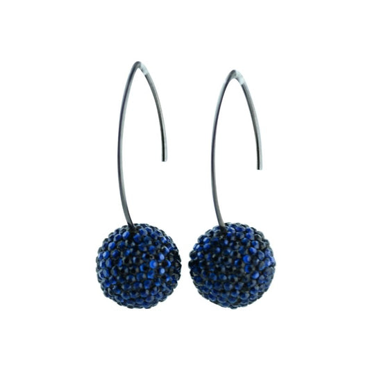 CRYSTAL DROPS EARRINGS (Blue) - CLÁUDIA LOBÃO -E-1971-BLU -