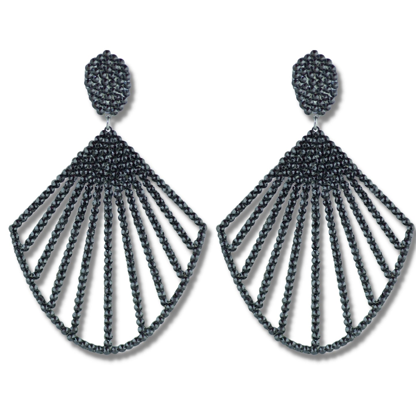 DECO BREEZE EARRINGS (Black) - CLÁUDIA LOBÃO -E-2052-black -