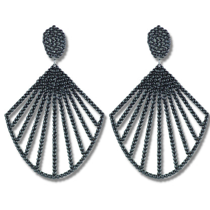 DECO BREEZE EARRINGS (Black) - CLÁUDIA LOBÃO -E-2052-black -