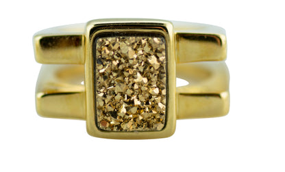 DESCRIBE YOURSELF RING - CLÁUDIA LOBÃO -R-2056-#8 GOLD -