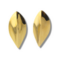 claudia lobao e-3514-g gold plated leaf shaped earrings