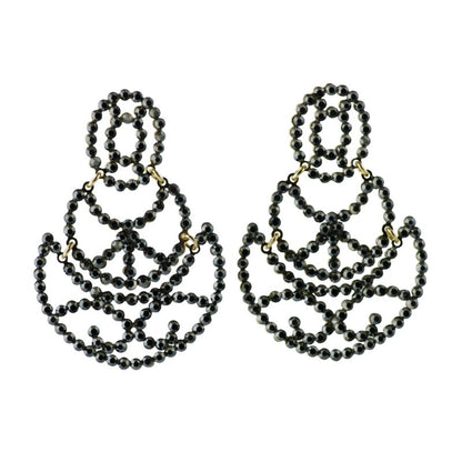 FREEDOM EARRINGS (Black) - CLÁUDIA LOBÃO -E-1975-C black -