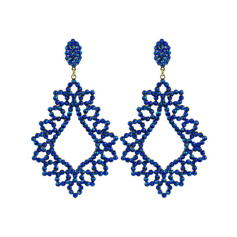 FUNK EARRINGS - CLÁUDIA LOBÃO -e-3588- blue -