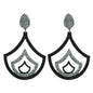 WITH IT EARRINGS (Black & Silver crystals) - CLÁUDIA LOBÃO -E-3655-Black & silver - Earrings