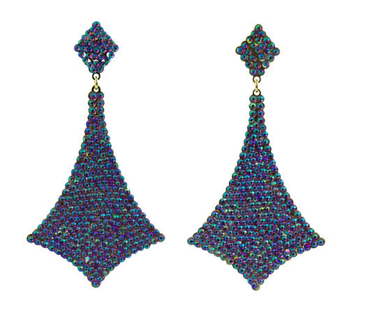 YOUR IT EARRINGS (Blue crystals) - CLÁUDIA LOBÃO -E-3580-c blue -