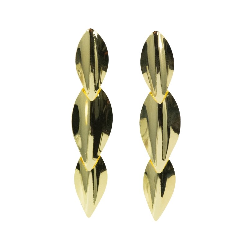HEAD OVER FEET EARRINGS - CLÁUDIA LOBÃO -e-3558-Gold - Earrings