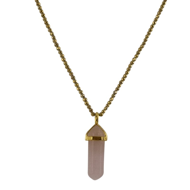 HOT PANTS (Rose Quartz) NECKLACE - CLÁUDIA LOBÃO -vn-1062-rose - Necklaces