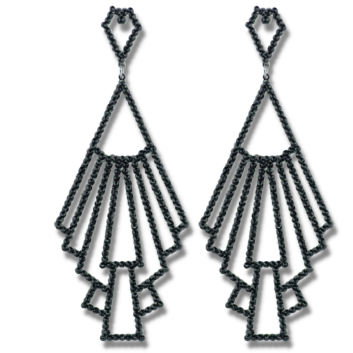 IRON WORKS EARRINGS (Black) - CLÁUDIA LOBÃO -E-2053- black - Earrings