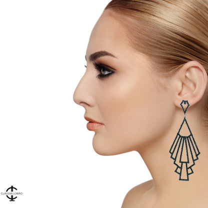 IRON WORKS EARRINGS (Black) - CLÁUDIA LOBÃO -E-2053- black - Earrings