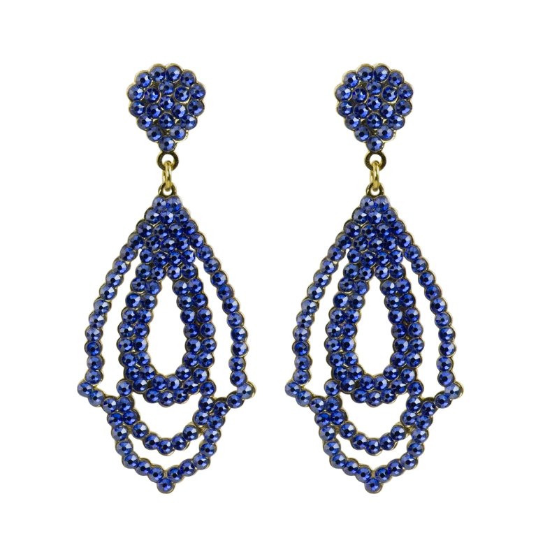 LONG DISTANCE EARRINGS (Blue) - CLÁUDIA LOBÃO -E-3585-blue -