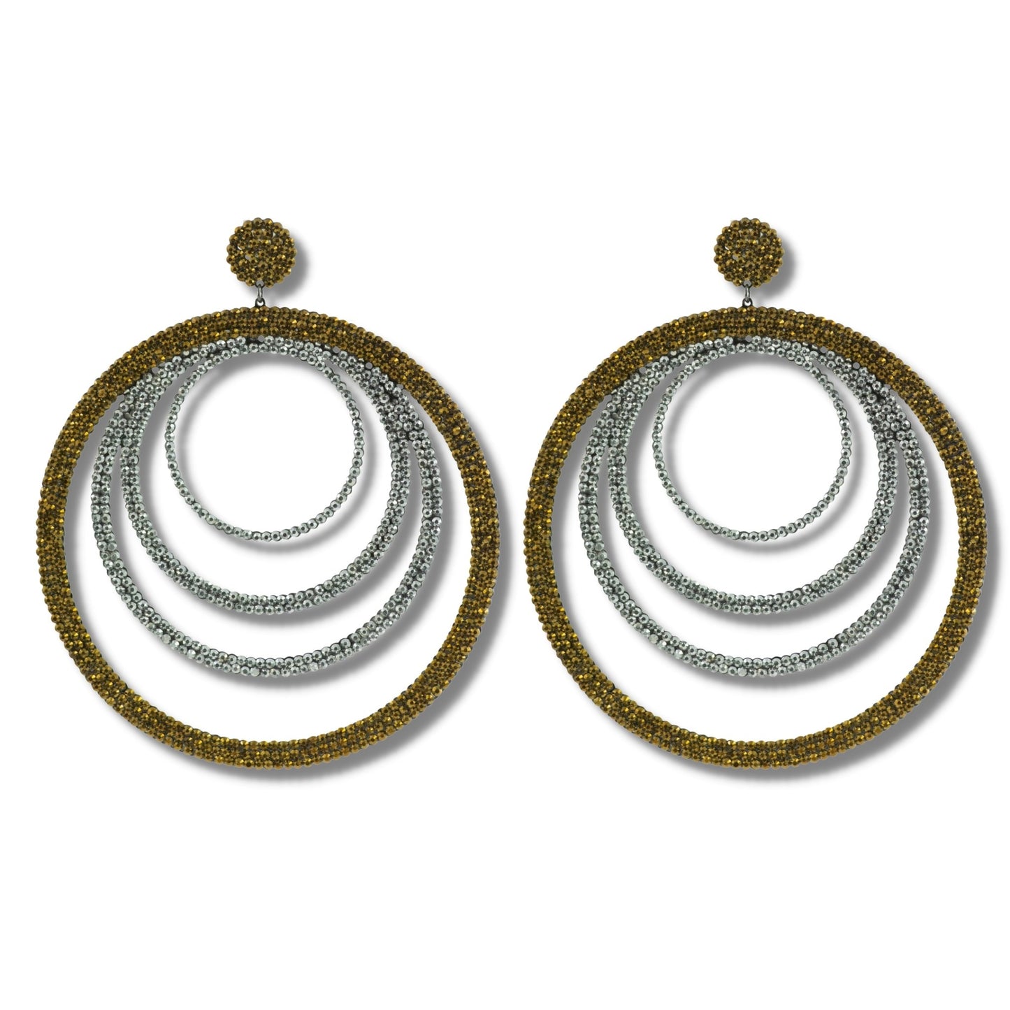 LOVELY ANGLES EARRINGS (Gold & Silver) - CLÁUDIA LOBÃO -E-3623-C -