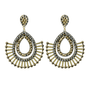 METRO EARRINGS (Gold & Hematite) - CLÁUDIA LOBÃO -E-1976-Gold & hematite -