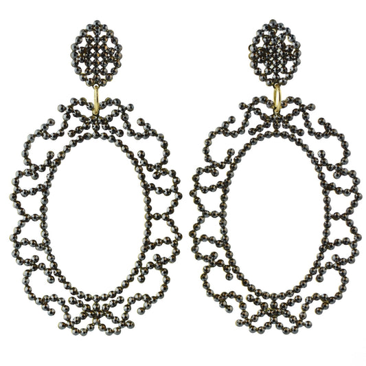 MIRROR ON THE WALL ... EARRINGS (Black) - CLÁUDIA LOBÃO -E-1972-C BLACK - Earrings