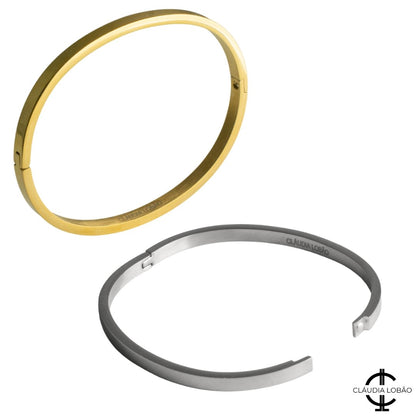 DAYS GO BY BANGLE - CLÁUDIA LOBÃO -B-1927-rhodium color - Bracelets