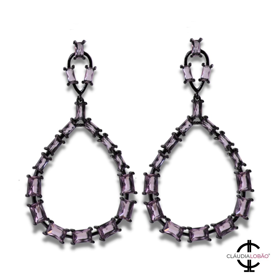 SAY HELLO TO ALWAYS EARRINGS - CLÁUDIA LOBÃO -VE-1117-VIOLET - Earrings