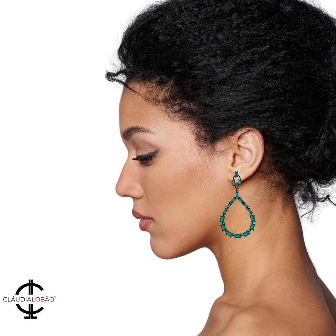 SAY HELLO TO ALWAYS EARRINGS - CLÁUDIA LOBÃO -VE-1117-TURQUOISE - Earrings