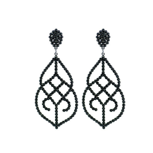 SERGEANT EARRINGS (Black) - CLÁUDIA LOBÃO -E-2056-black -