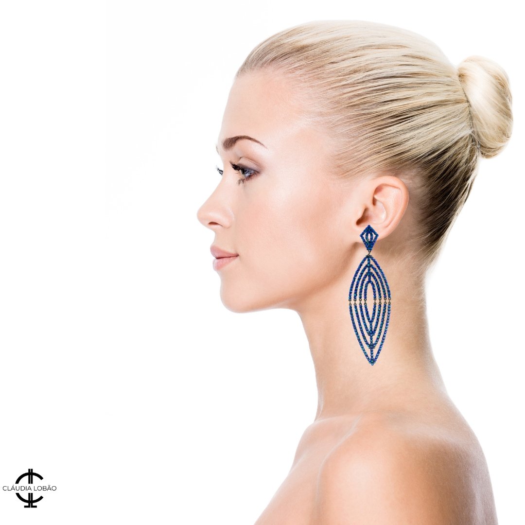 PRESSURE EARRINGS (Blue) - CLÁUDIA LOBÃO -E-3635-C BLUE -