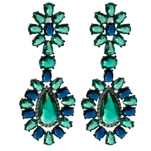 ve-1119 multi colored long earrings