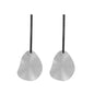 WHITE-KNUCKLE GRIP EARRINGS - CLÁUDIA LOBÃO -E-3517-rhodium-white - Earrings